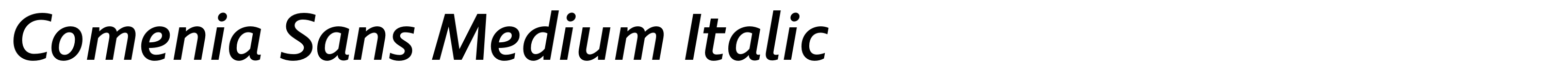 Comenia Sans Medium Italic